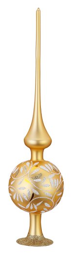 Gold Shimmering Leaves<br>Inge-glas Finial